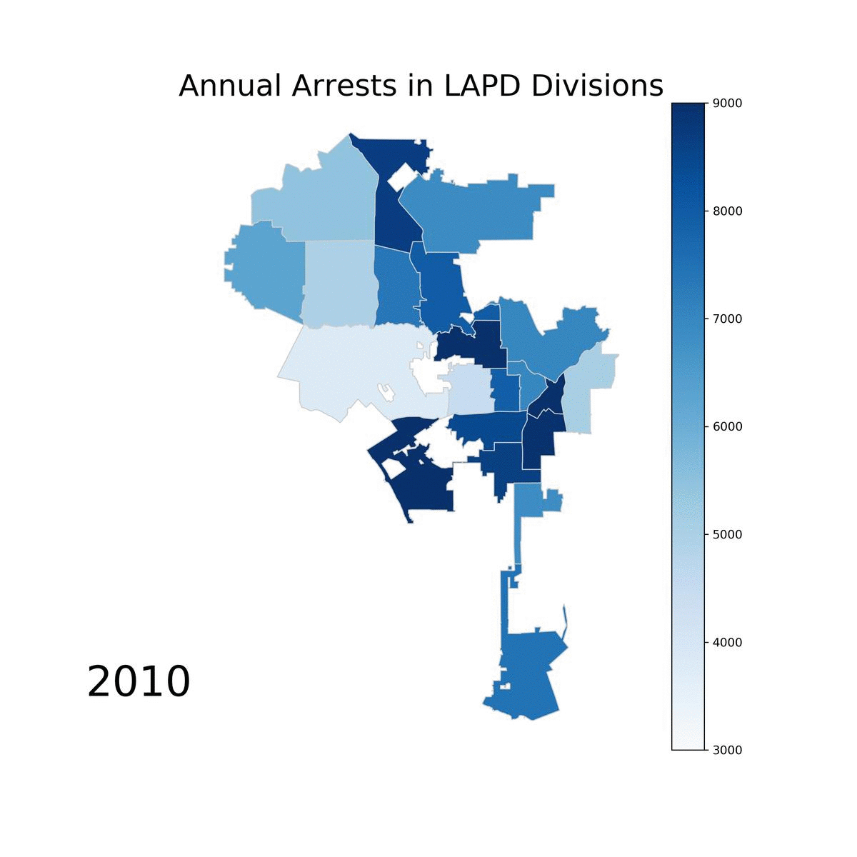 Annual Arrests in LA