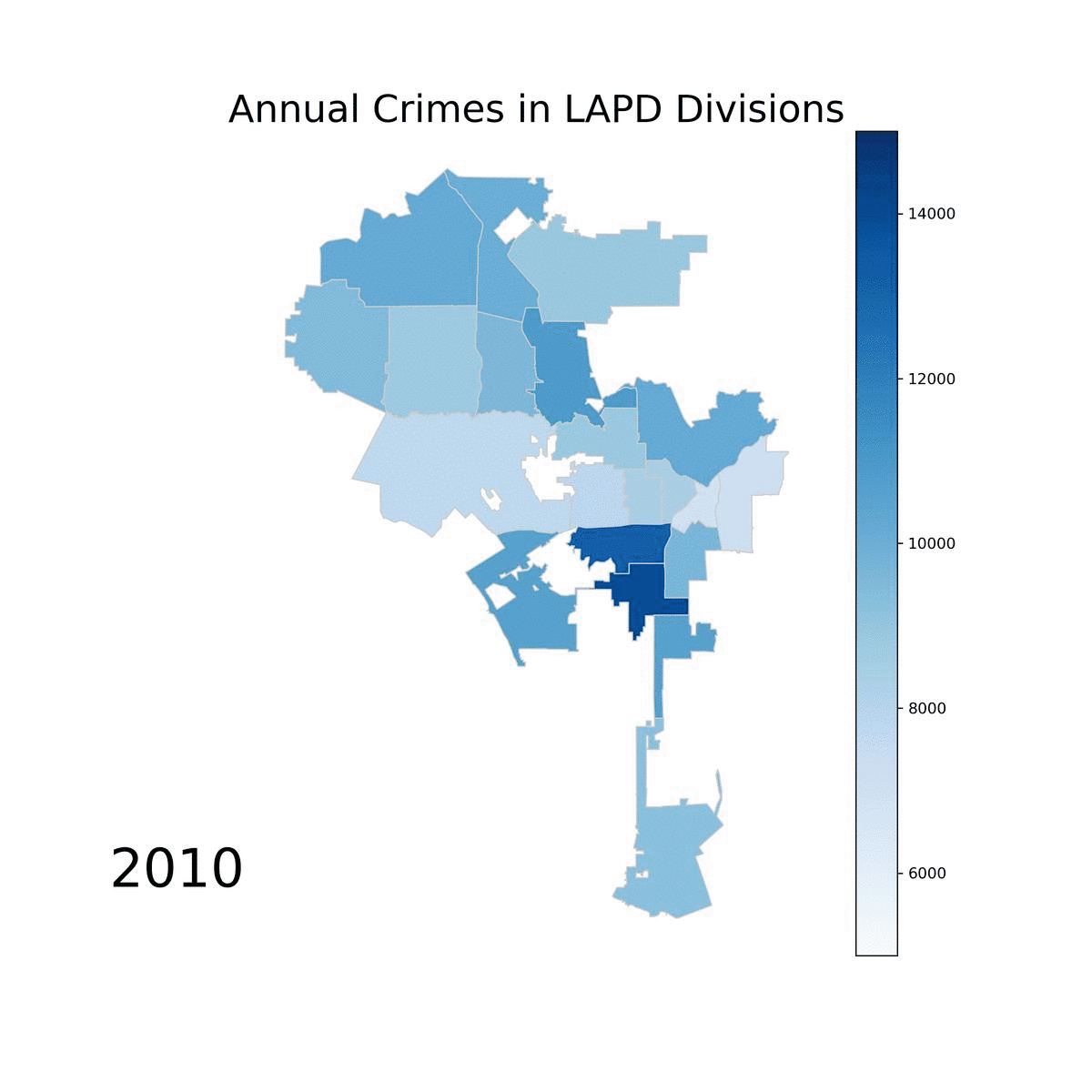 Annual Crimes in LA